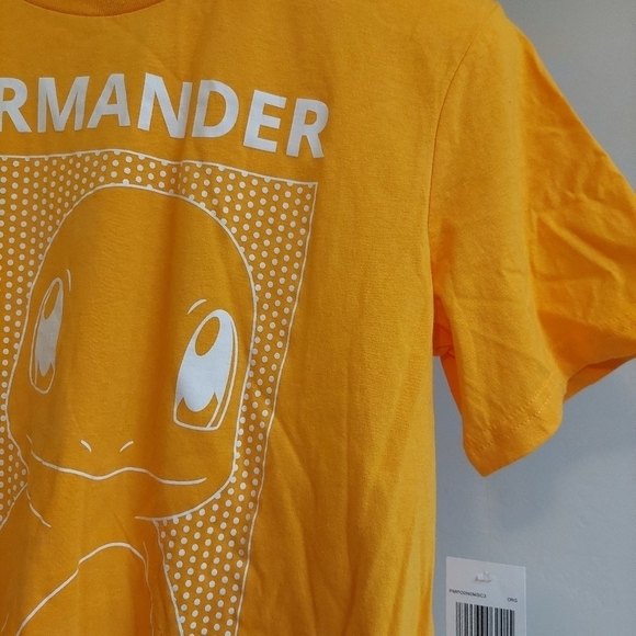 Pokemon Yellow Shirt L‎ Charmander Graphic Crew Neck Unisex  Short Sleeve NEW - Picture 5 of 7